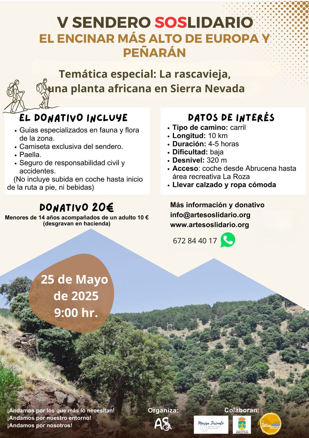Cartel de la V edición del Sendero SOSlidario